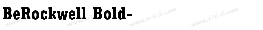 BeRockwell Bold字体转换